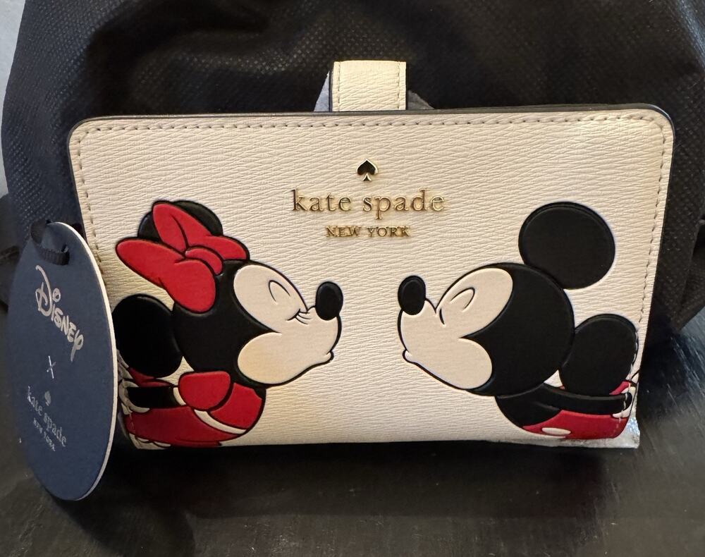 Disney X Kate Spade New York Minnie Medium Compact Bifold Wallet KG656